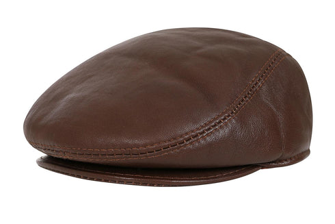 Genuine Leather London Flat Cap - London Leathers Direct