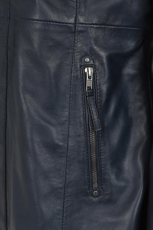 Women's Beautiful Hip Length Leather Jacket - ALEXA-884 - London Leathers Direct