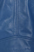 Women's Royal Blue Nappa Leather Biker Jacket - Celia