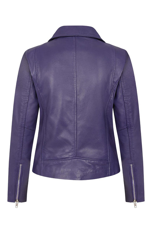 Women's Biker Style Real Leather Jacket - CELIA - London Leathers Direct