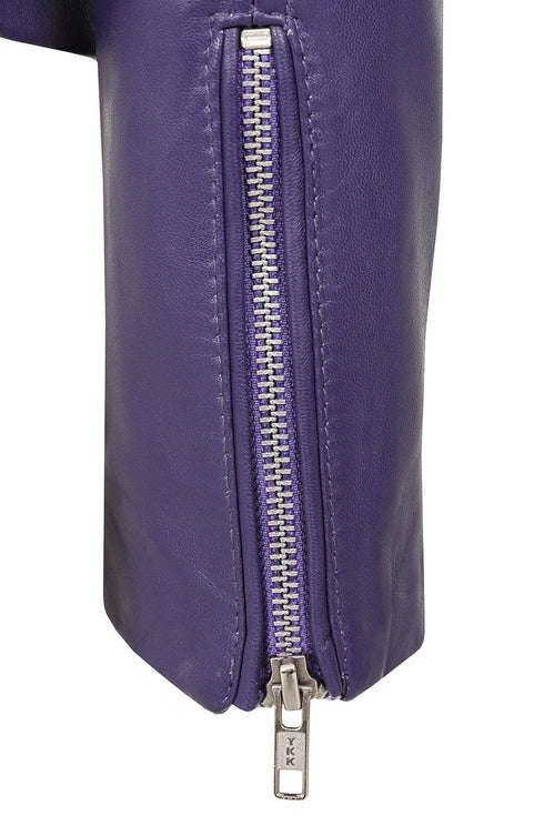 Women's Biker Style Real Leather Jacket - CELIA - London Leathers Direct