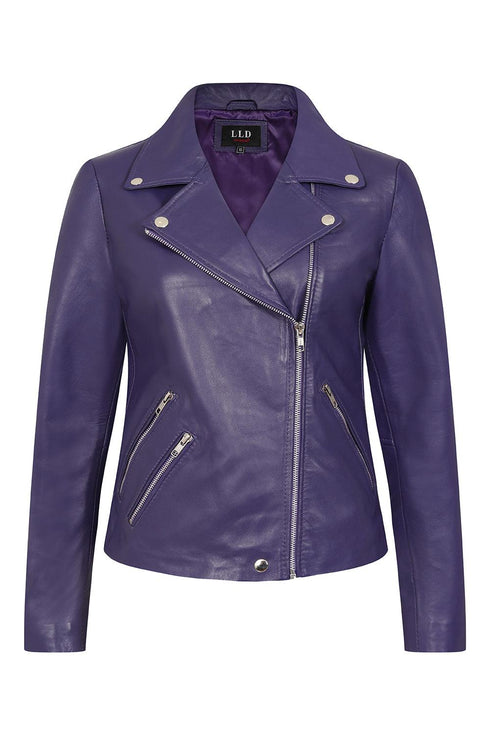 Women's Biker Style Real Leather Jacket - CELIA - London Leathers Direct
