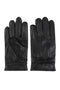 Women's Black Leather Gloves with Bow - London Leathers Direct