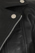 Women's black leather biker jacket, LLD Original, available in sizes 8, 10, 12
