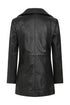 Women’s Black Real Nappa Leather Long Biker Jacket – Linda