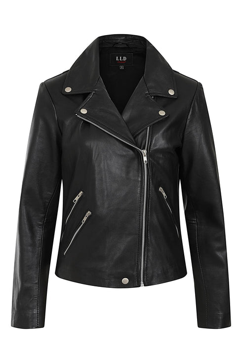 Women's Biker Style Real Leather Jacket - CELIA - London Leathers Direct