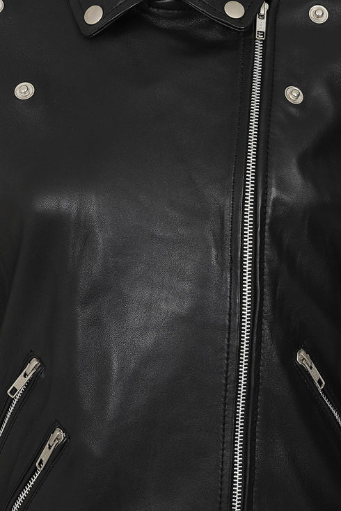 Women's Biker Style Real Leather Jacket - CELIA - London Leathers Direct