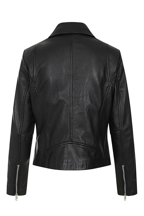 Women's Biker Style Real Leather Jacket - CELIA - London Leathers Direct
