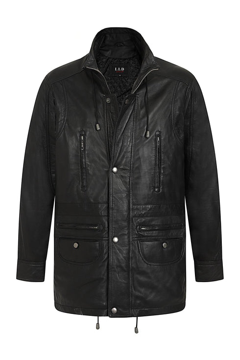 Men's Classic ¾ Length Leather Car Coat - JERRY-G300 - London Leathers Direct
