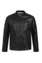 Men's Black, Brown, Grey Leather Racer Biker Style - CHARLIE - London Leathers Direct