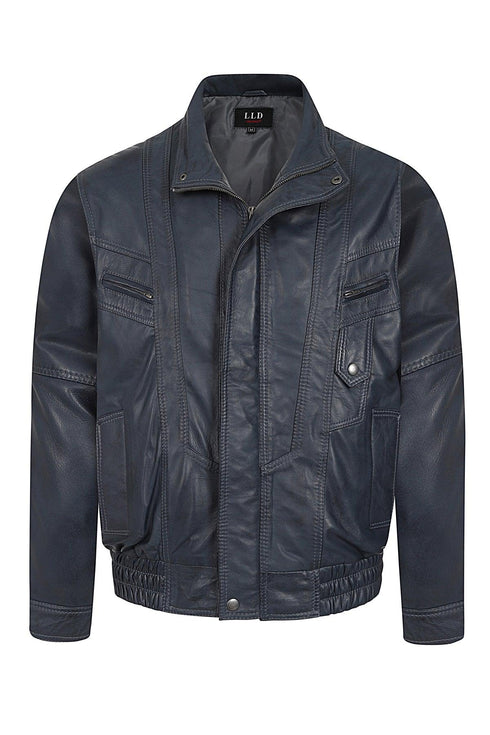 Men's Real Genuine Leather Classic Blouson Jacket - PAUL-303 - London Leathers Direct