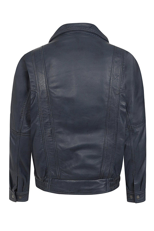 Men's Real Genuine Leather Classic Blouson Jacket - PAUL-303 - London Leathers Direct