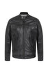 Men's Black, Brown, Grey Leather Racer Biker Style - CHARLIE - London Leathers Direct