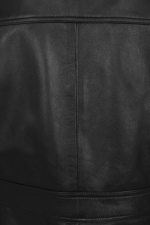 Men's Real Genuine Leather Classic Button Front Jacket - Steve - London Leathers Direct