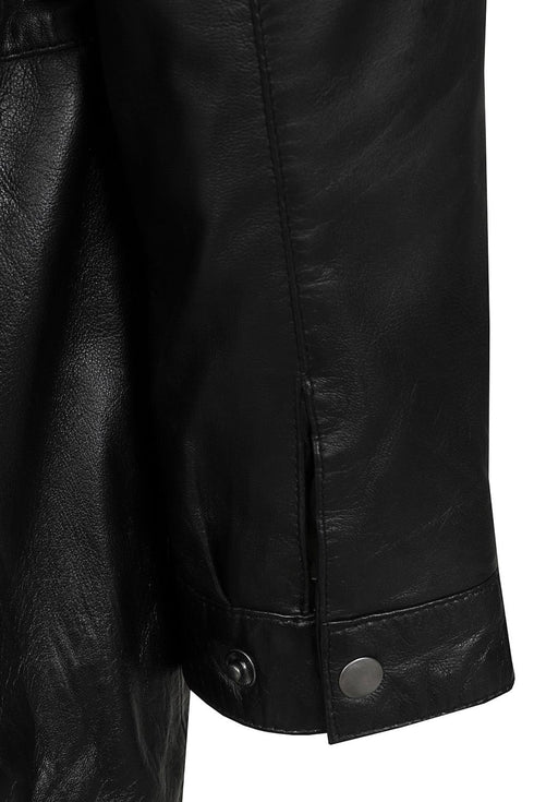 Men's Real Genuine Leather Classic Duffle Coat Jacket with Detachable Hood - Olly - London Leathers Direct