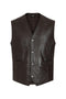 Men's Leather Classic Waistcoat Black, Brown, Tan - TEDDY - London Leathers Direct