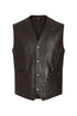Men's Leather Classic Waistcoat Black, Brown, Tan - TEDDY - London Leathers Direct
