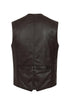 Men's Leather Classic Waistcoat Black, Brown, Tan - TEDDY - London Leathers Direct