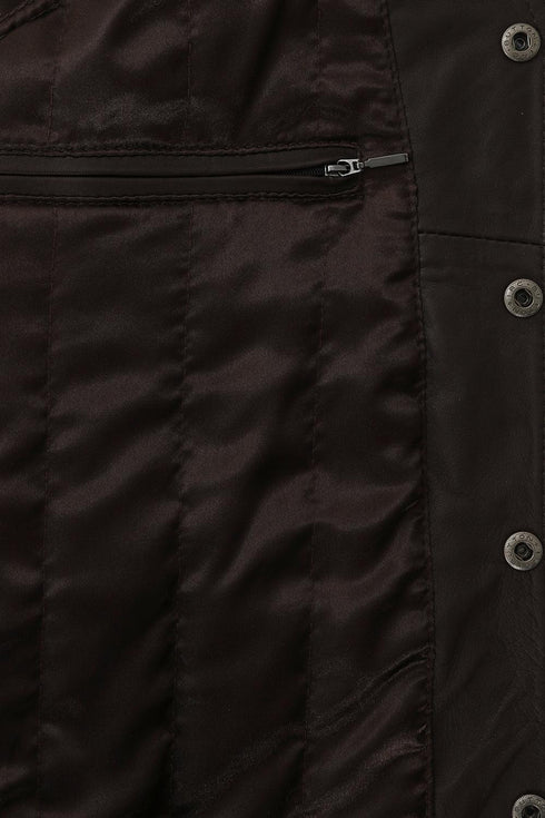 Men's Leather Classic Waistcoat Black, Brown, Tan - TEDDY - London Leathers Direct