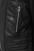 Black genuine nappa leather biker jacket for women by LLD Original, available in sizes 8 to 18.