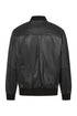 Classic black nappa leather bomber jacket by LLD Original, available in sizes S to 5XL.