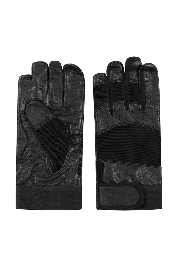 Black genuine lamb nappa leather driving gloves, warm lined, unisex by LLD Original