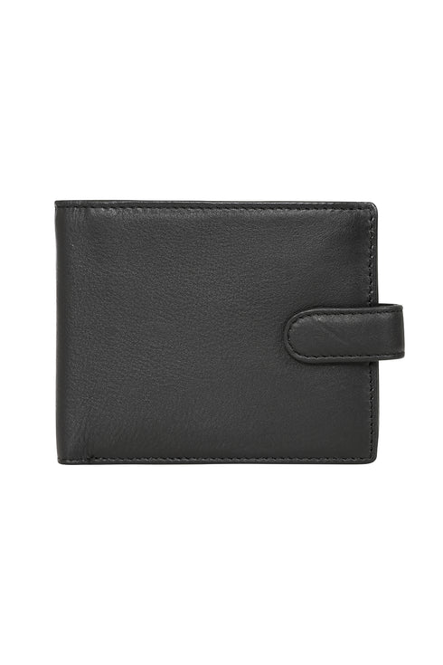 LLD Original genuine Nappa leather wallet in black and brown, bifold design with card holder slots