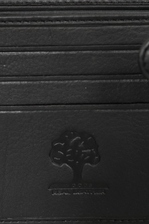 LLD Original bifold wallet in genuine black and brown Nappa leather, featuring card slots and a sleek design