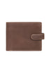 Genuine black brown Nappa leather bifold wallet by LLD Original, featuring multiple card slots