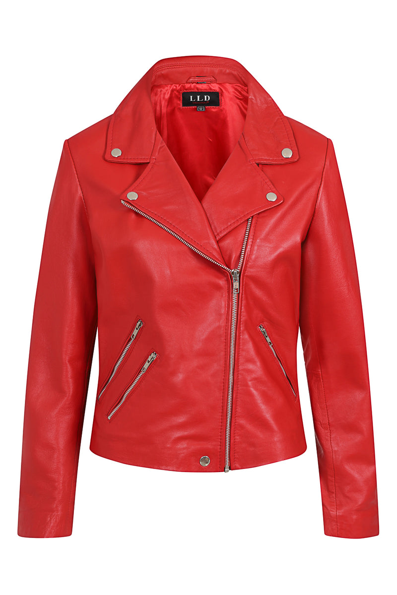 Women's Genuine Leather Biker Jackets | Ladies Biker Jacket UK | LLD ...